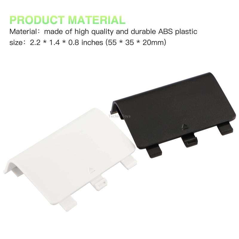 For Xbox One 5pcs Wireless Controller Battery Cover Replacement Battery Doors(Black)