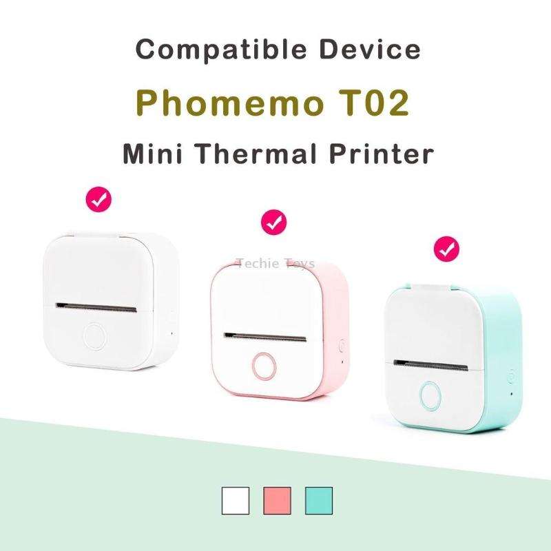 For Phomemo T02 3rolls Bluetooth Printer Thermal Paper Label Paper 50mmx3.5m 20 Years Milk Strawberr