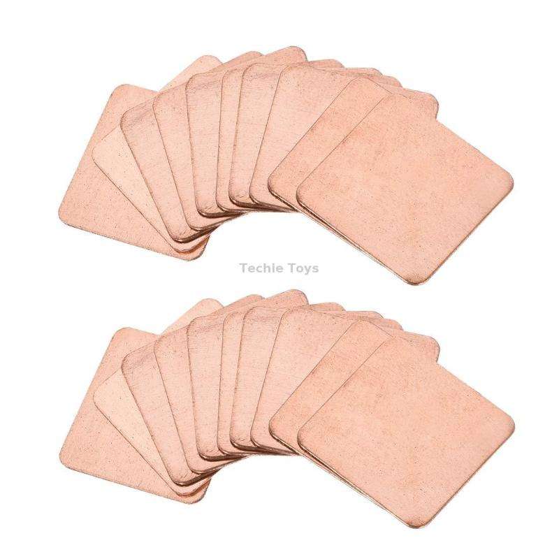 20pcs Laptop Cooling Copper Heat Sink Thermal Conductive Tabs Cell Phone Computer Graphics Card Heat
