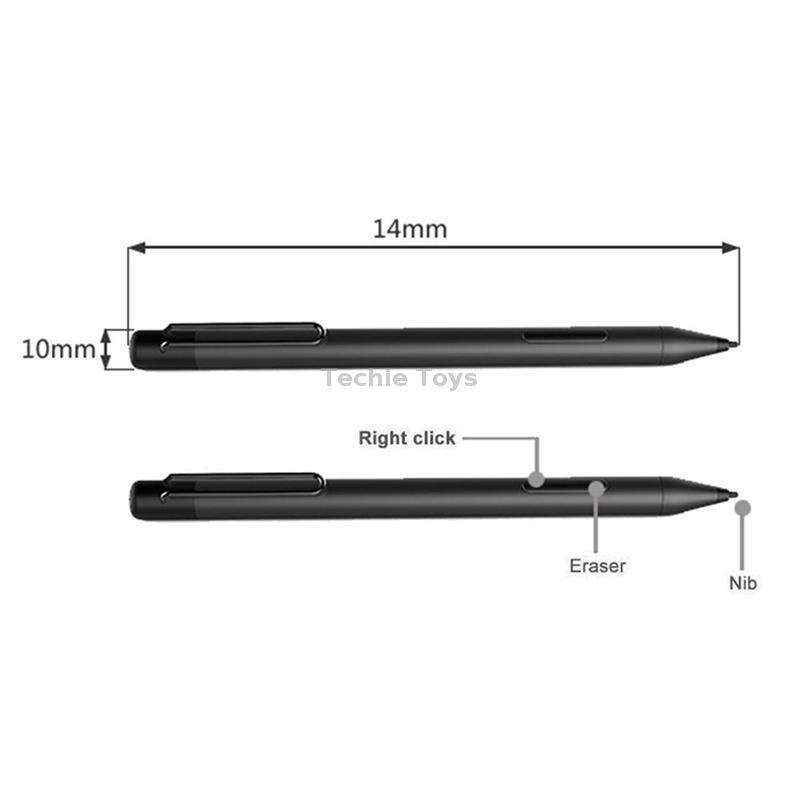 For Microsoft Surface 3 Pro 3/4/5/6/7/Book/Laptop/Go Pressure Touch Capacitance Pen(Black)
