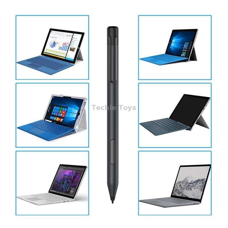For Microsoft Surface 3 Pro 3/4/5/6/7/Book/Laptop/Go Pressure Touch Capacitance Pen(Black)