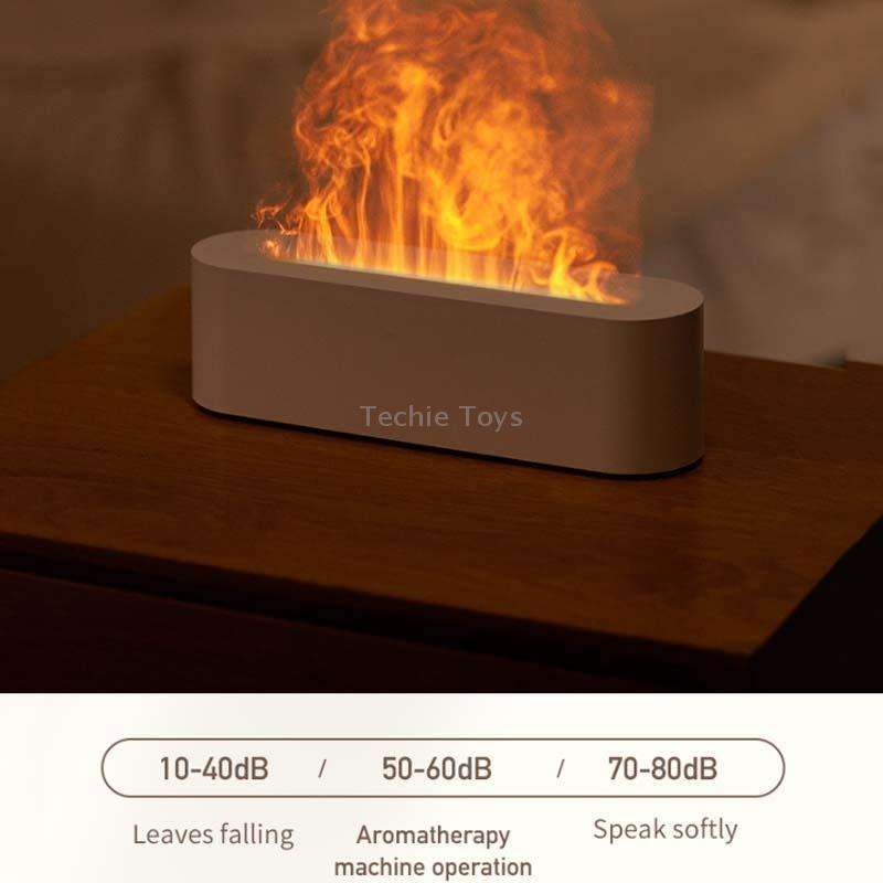 DQ709 Flame Aromatherapy Diffuser Quiet USB Air Humidifier(White)
