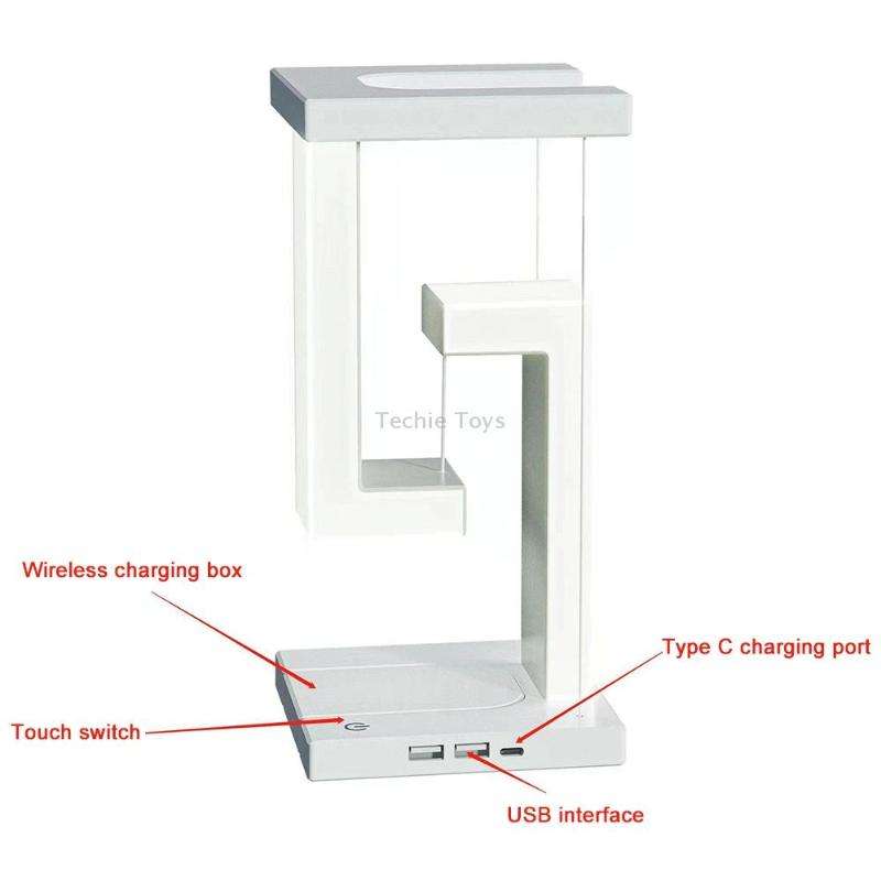 Wireless Charging Model Suspended Anti-Gravity Table Lamp LED Light Home Decoration