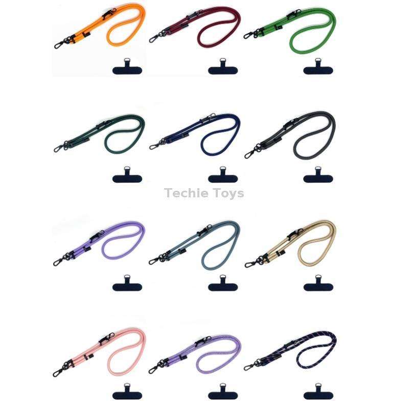10mm Thick Rope Mobile Phone Anti-Lost Adjustable Lanyard Spacer(Navy)