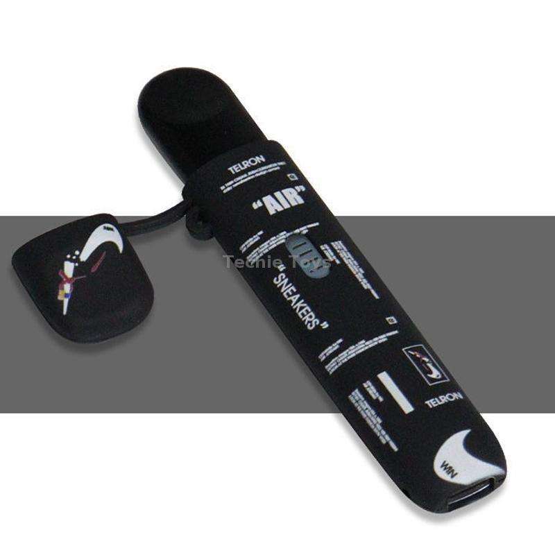 For RELX 5th Generation E Cigarette Drop-Proof Printed Protective Case Cigarette Stick Sleeve(Black