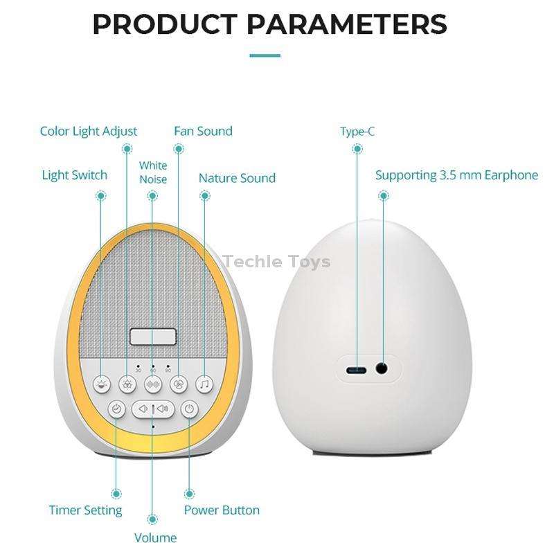 HiFiD Intelligent White Noise Baby Soothing Sleep Aid Device Prenatal Education Instrument(White)