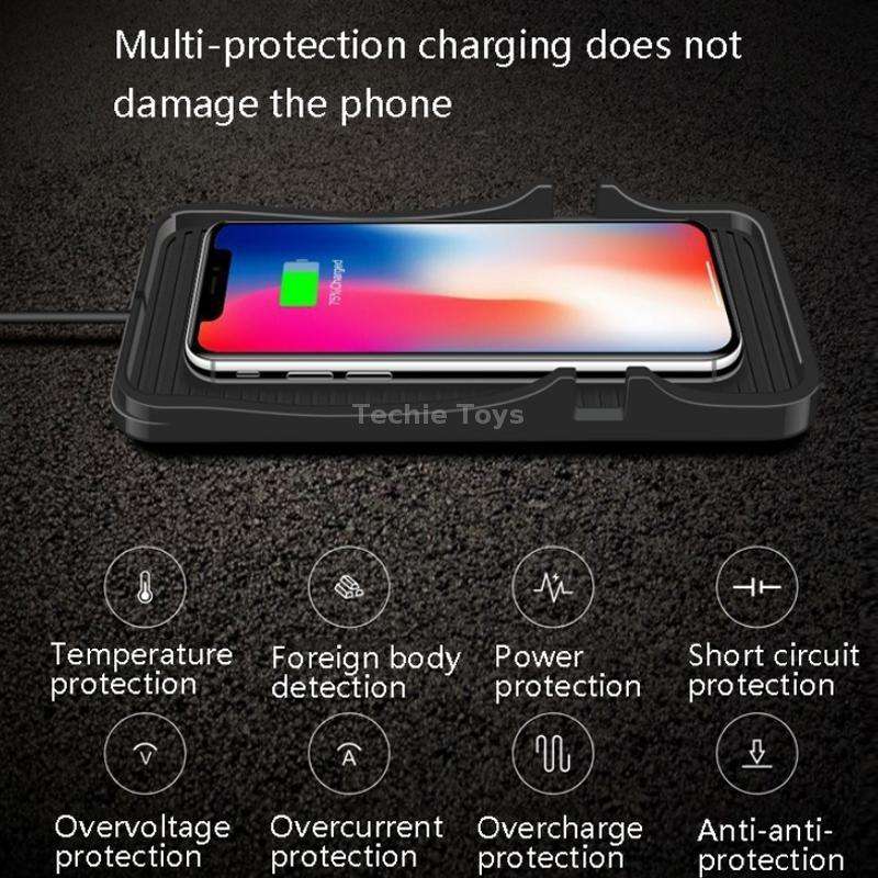 15W Car Wireless Charging Silicone Base For Apple Android Phones(TYPE-C Interface)