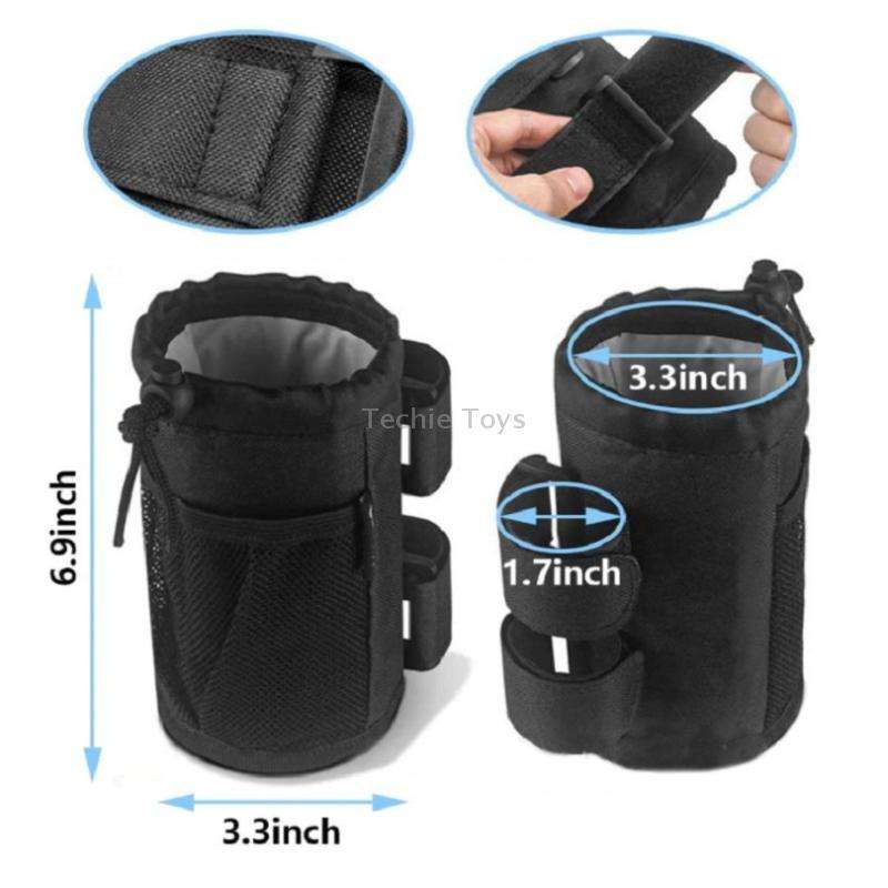 Bicycle Water Cup Holder Stroller Hanging Bottle Bag(Grey)