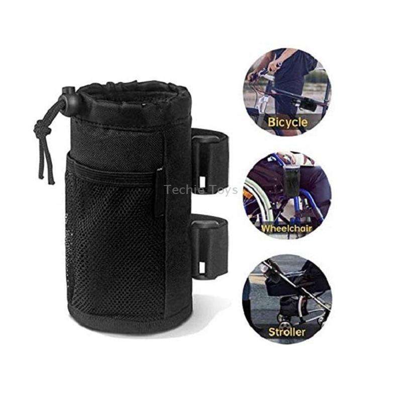 Bicycle Water Cup Holder Stroller Hanging Bottle Bag(Grey)