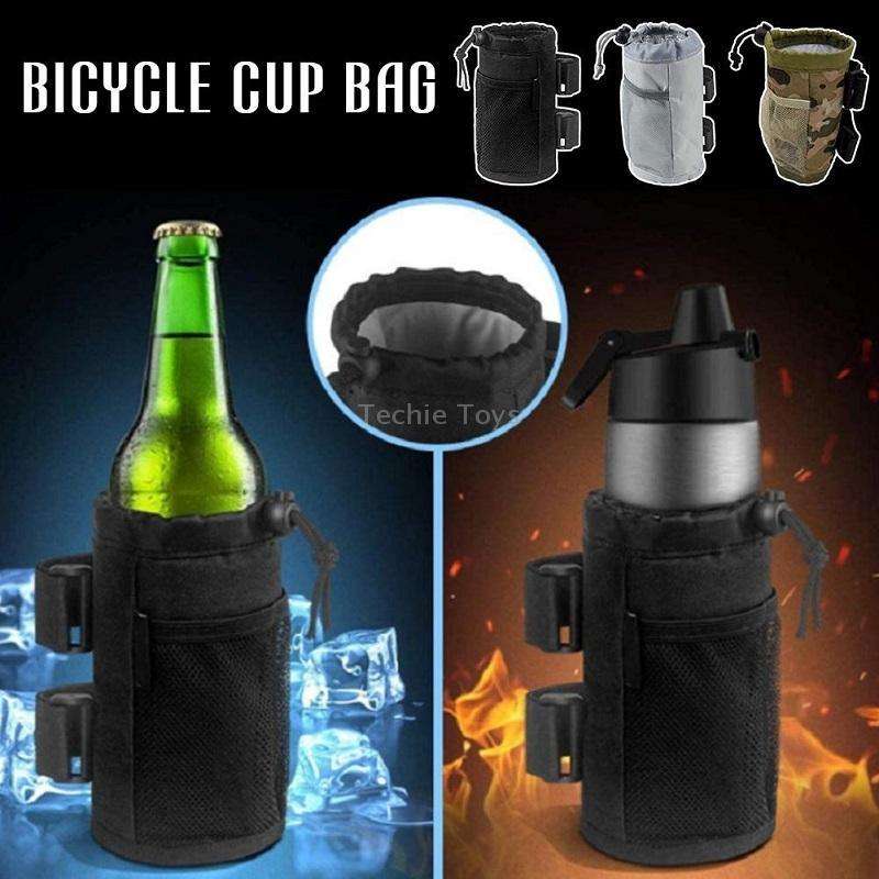 Bicycle Water Cup Holder Stroller Hanging Bottle Bag(Grey)