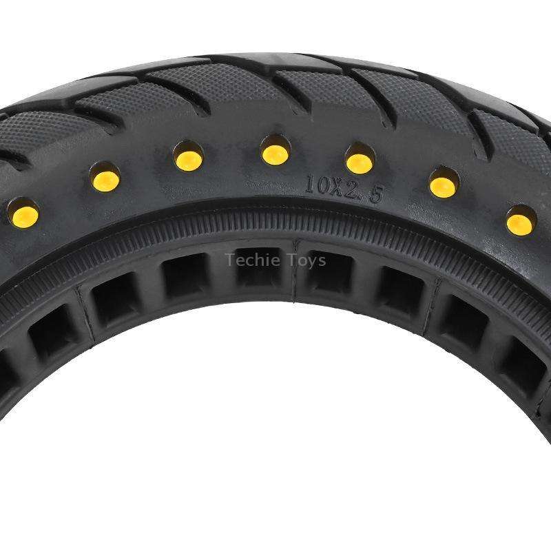 For Kugoo M4 Electric Scooter 10 Inch Inflatable Honeycomb Solid Run-flat Tire(36mm Slot Red)