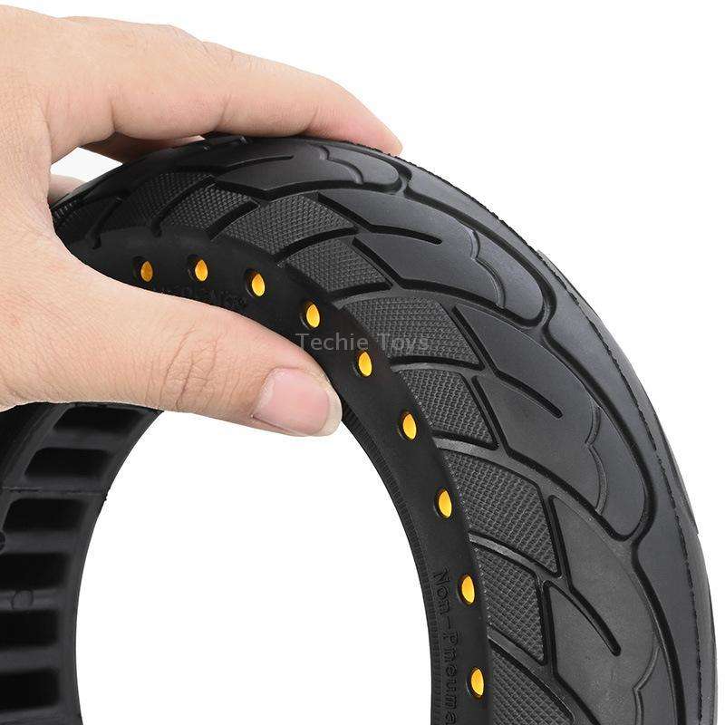 For Kugoo M4 Electric Scooter 10 Inch Inflatable Honeycomb Solid Run-flat Tire(36mm Slot Red)