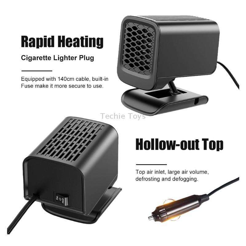 12V Car Folding Heater Winter Front Windshield Defrost Heater(9729)