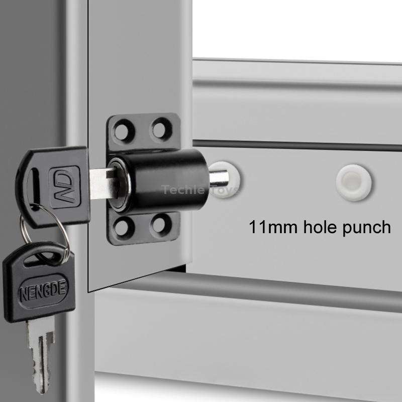 Door And Window Limit Lock Sliding Door Retainer Child Safety Lock, Color: Black No Screw