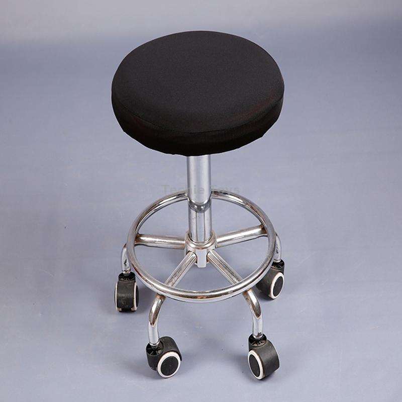 For Diameter 28-35cm Stretch Round Stool Sleeve Swivel Round Chair Covers(Black)