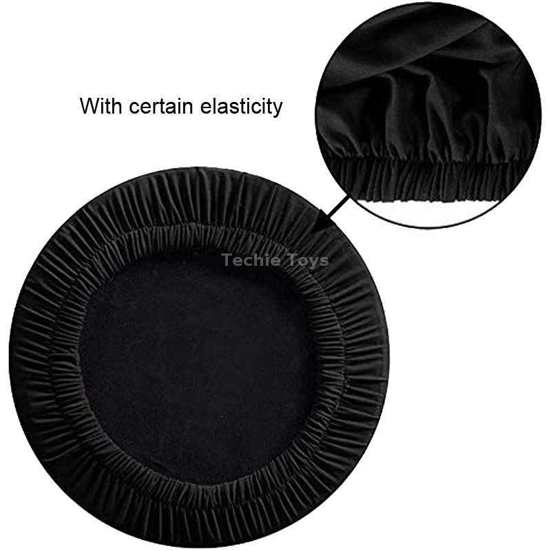 For Diameter 28-35cm Stretch Round Stool Sleeve Swivel Round Chair Covers(Black)
