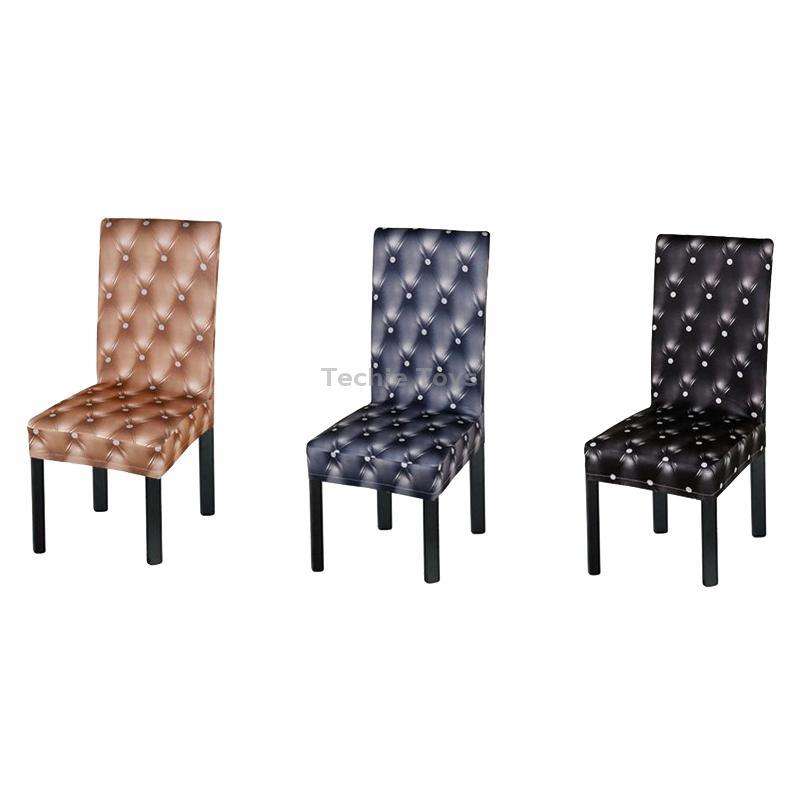 Anti-Fouling Household Chair Cover Dining Chair Sleeve One-Piece Stretch Chair Cover(Champagne)