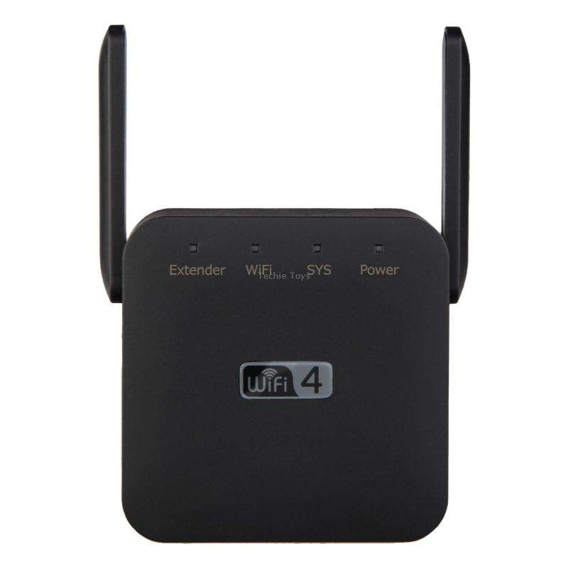2.4G 300M Wi-Fi Amplifier Long Range WiFi Repeater Wireless Signal Booster EU Plug Black