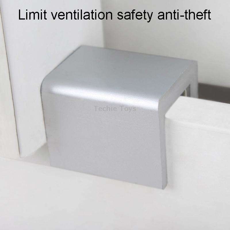 Child Safety Protection Screen Window Limiter Sliding Door Latch With Key, Model: Wider Model+L Shap