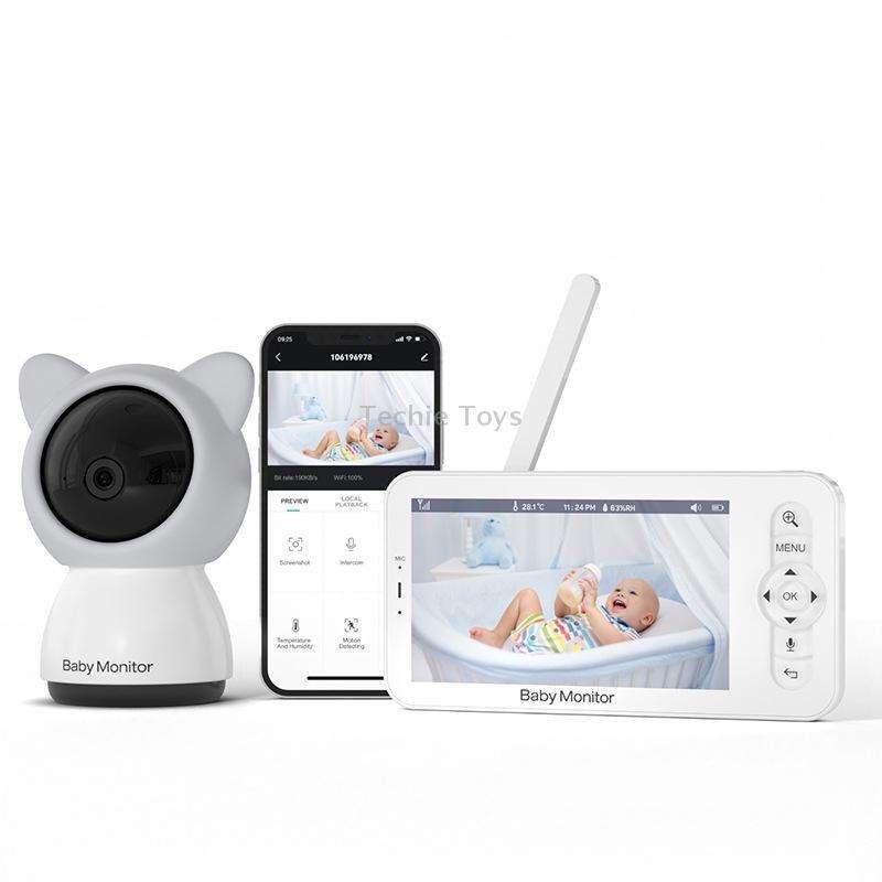 5 Inch HD Baby Monitor Wireless Wifi Baby Care Camera US Plug