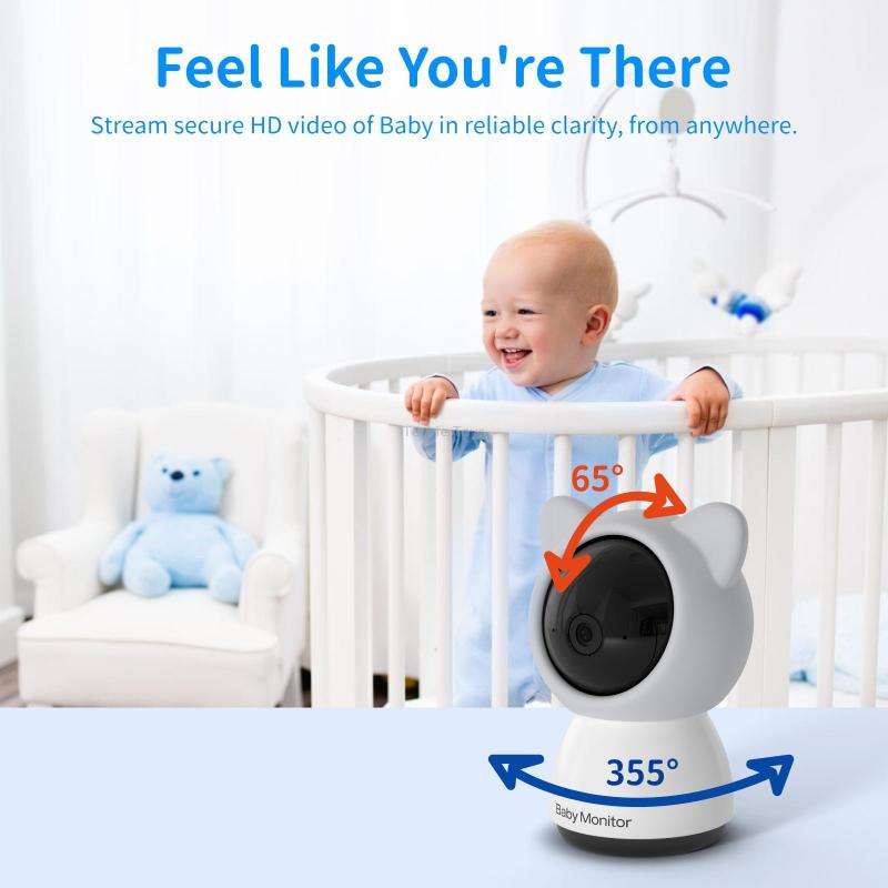 5 Inch HD Baby Monitor Wireless Wifi Baby Care Camera US Plug