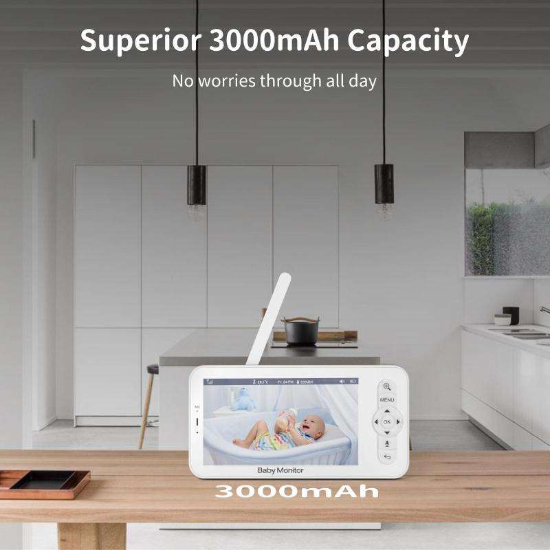 5 Inch HD Baby Monitor Wireless Wifi Baby Care Camera US Plug