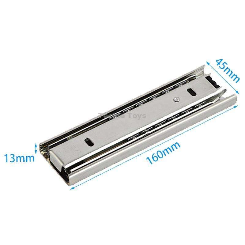 6 inch 16cm Thickened Three Sections Ball Slide Mute Drawer Track Rail