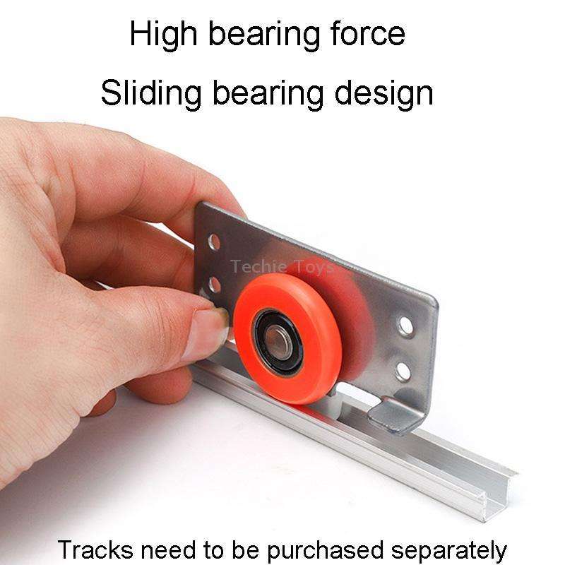 Closet Sliding Door Pulley Fittings Silent Sliding Door Accessories With 8 Screws, Model: Pulley