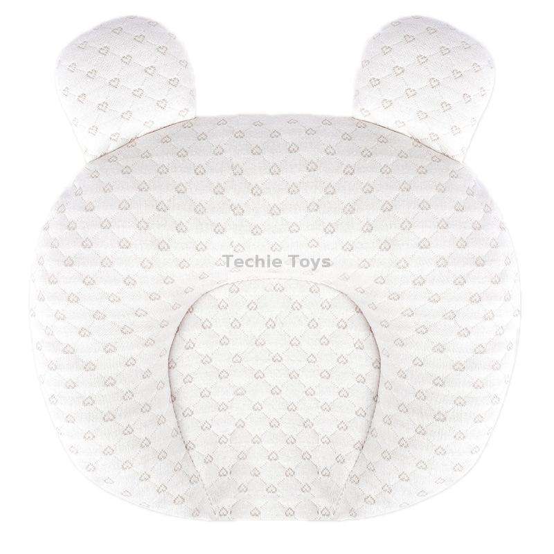 0-1 Year Old Baby Pillow Anti-Head Deflection Shaped Children Pillow, Style: Love Silk Floss Filling