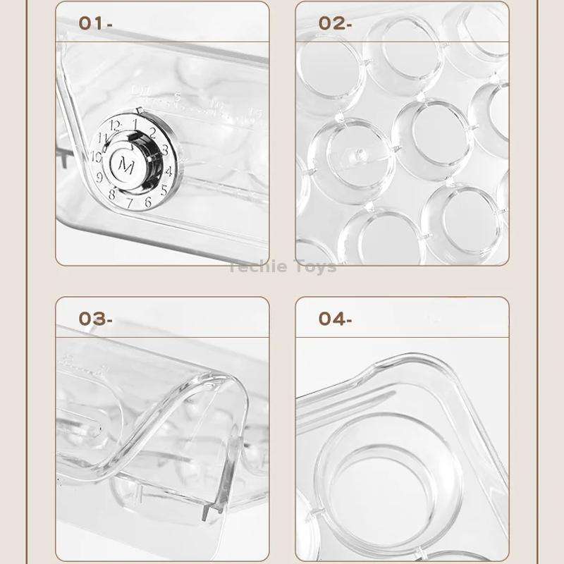 Large Double Layer 40 Grid Egg Storage Box PET Transparent Multi-Specification Egg Box