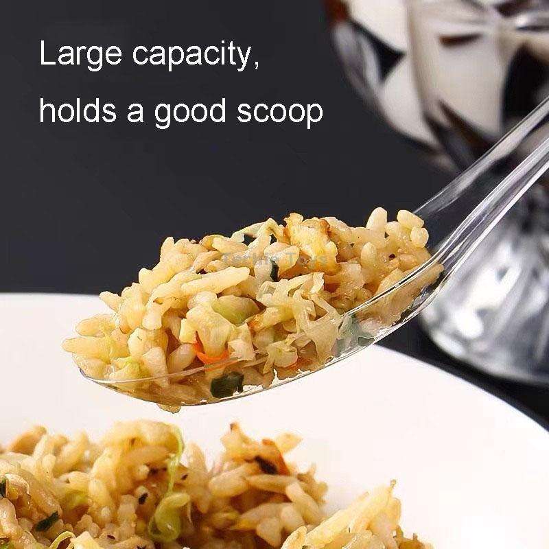 60pcs /Pack DY-103 Disposable PP Plastic Soup Spoon Packed Takeaway Scoop(Transparent)