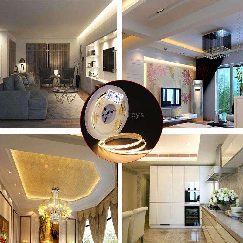 1m 24V 8mm Wide COB Adhesive Decorative LED Light Strip, Specification: 480 Beads-14W-90 Display(600
