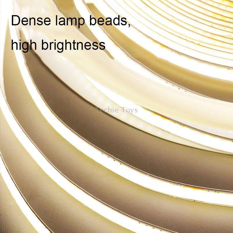 1m 24V 8mm Wide COB Adhesive Decorative LED Light Strip, Specification: 480 Beads-14W-90 Display(600