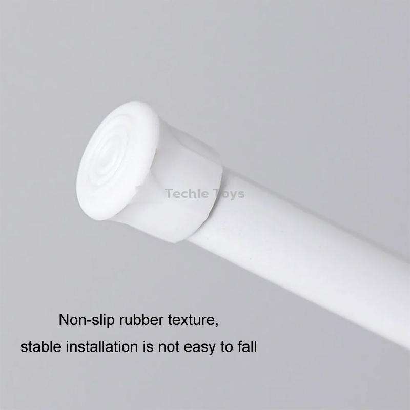 Baking Paint No Punch Curtain Telescopic Rod Hooks Support Bracket, Length: 30cm-50cm