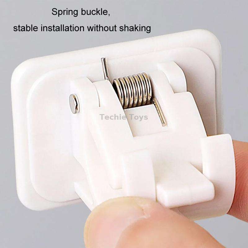 Baking Paint No Punch Curtain Telescopic Rod Hooks Support Bracket, Length: 30cm-50cm