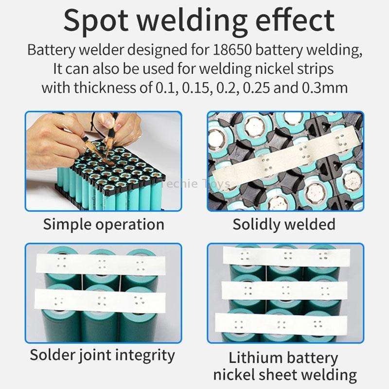 8000W High Power 18650 Battery Handheld Spot Welding Machine, Style: Footswitch Version EU Plug