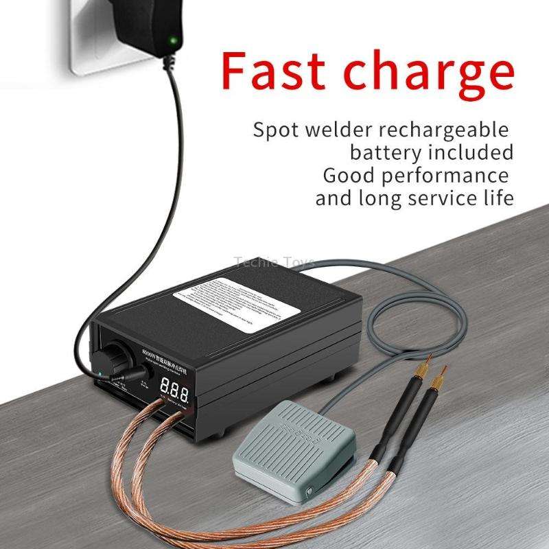 8000W High Power 18650 Battery Handheld Spot Welding Machine, Style: Footswitch Version EU Plug