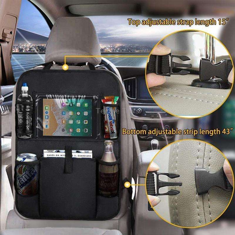 Car Seatback Organiser Storage Hanging Bag(Black)