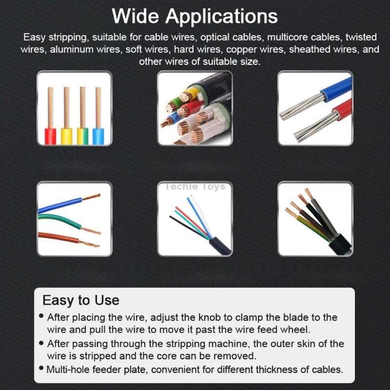 Household Hand-Cranked Small Stripping Machine Waste Wire And Cable Stripping Tool, Style: Peeling M