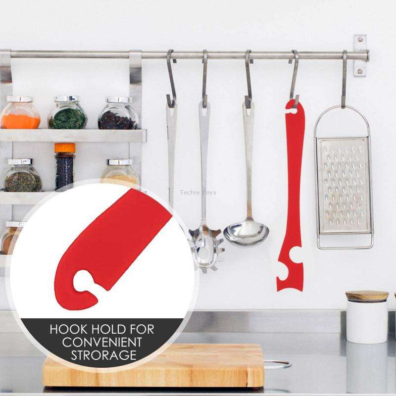 Kitchen Silicone Oven Rack Air Fryer Push Pull Tool with Longer Handle Large 28 x 3.8cm