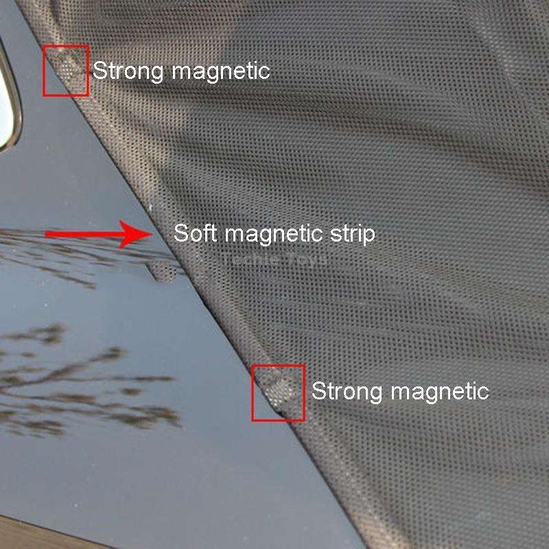 M 156 x 150cm Car Tailgate Anti-Mosquito And Insect Screens Trunk Magnetic Sunscreen Mosquito Net