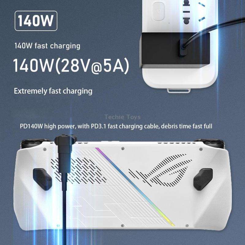 For ASUS ROG Ally /Switch 20Gbps Data Adapter 8K 60Hz 140W USB-C/Type-C Fast Charge Converter(U Shap