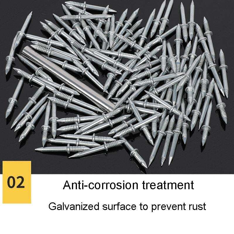 10pcs Skirting Non-Punch Markless Nails Single Headed Bi-Directional Crook Nails Bagged