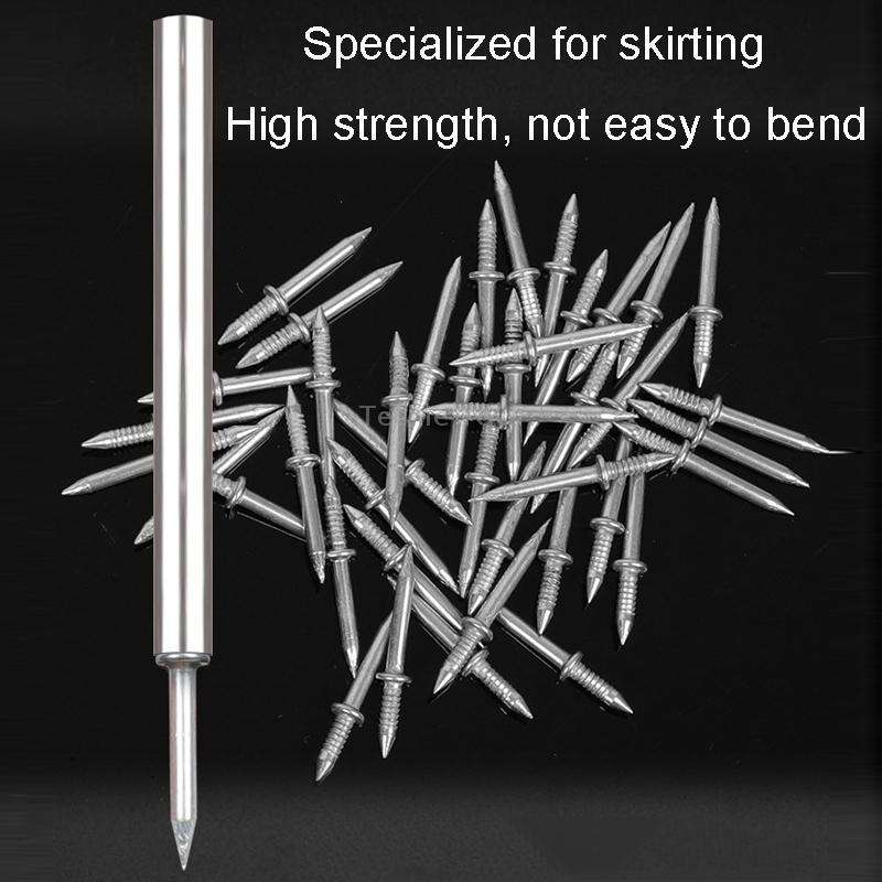 10pcs Skirting Non-Punch Markless Nails Single Headed Bi-Directional Crook Nails Bagged