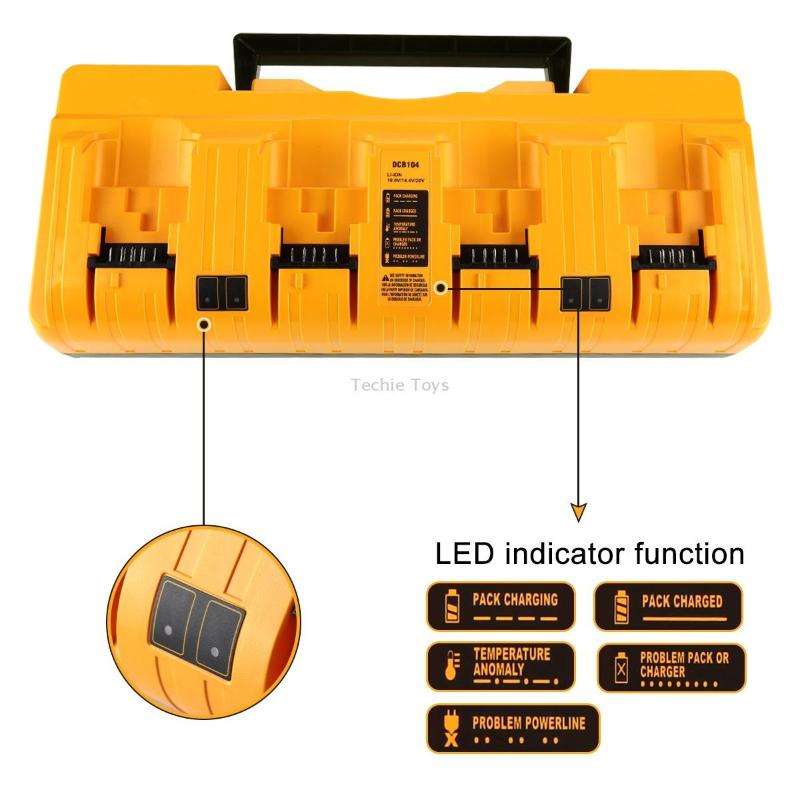 DCB104 Portable Fast Charger 12V-20V Electric Tool Lithium Battery Charger, For Dewalt DCB127 / DCB2
