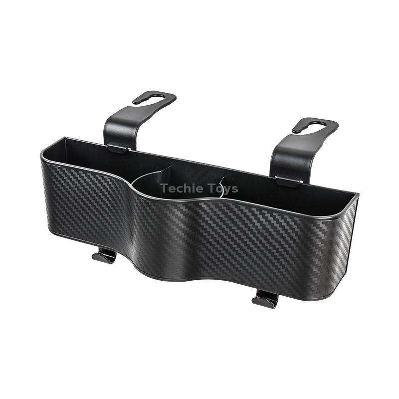 Car Seat Back Storage Box Rear Hanging Cup Holder(Black)