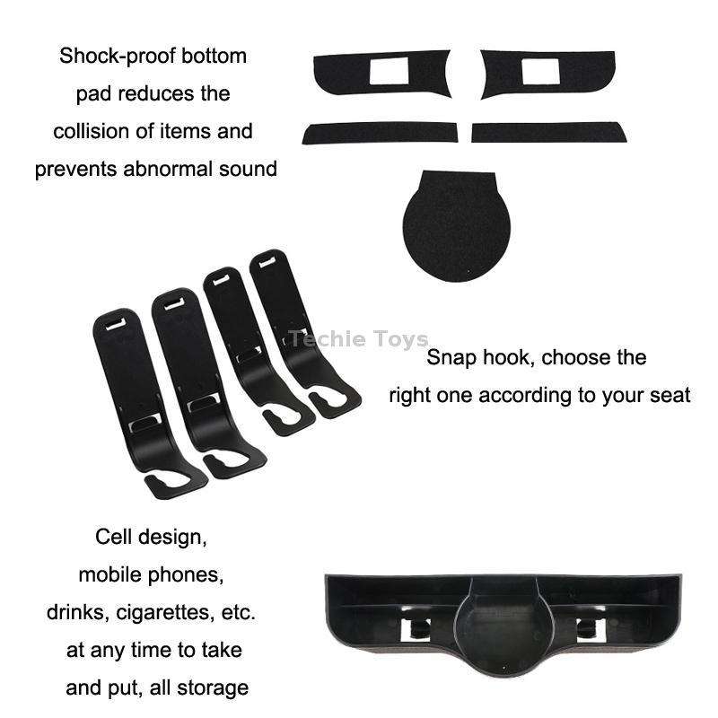 Car Seat Back Storage Box Rear Hanging Cup Holder(Black)