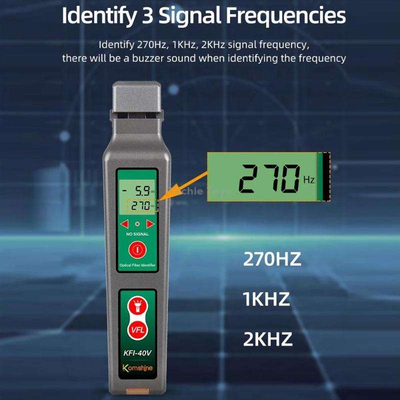 Komshine Fiber Optic Identifier Optical Cable Signal Direction Identifier With VFL Red Light 10mW(KF