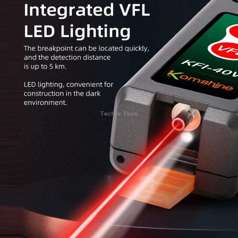 Komshine Fiber Optic Identifier Optical Cable Signal Direction Identifier With VFL Red Light 10mW(KF