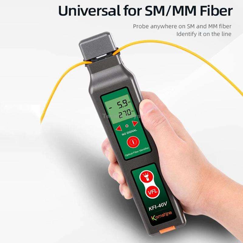 Komshine Fiber Optic Identifier Optical Cable Signal Direction Identifier With VFL Red Light 10mW(KF
